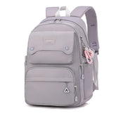 Huitich stylish grey school backpack for kids with multiple compartments and padded straps